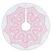 Roze en Witte Abstracte Moderne Mandala Kerstboom Rok (Voorkant)