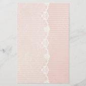 Roze en witte achtergrond met zwarte kant briefpapier (Voorkant)