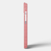 Roze en witte achtergrond met zwarte kant Case-Mate iPhone case (Achterkant / Links)