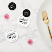 Roze en witte afstudeerfeest klasse van cocktail confetti (Groep)