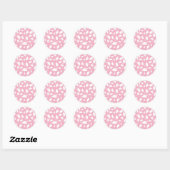 Roze en witte Afstuderen Sticker (Vel)