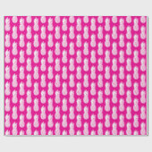 Roze en witte ananas patroon Verjaardag Cadeaupapier (Vlak)