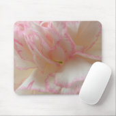 Roze en witte anjer Mousepad Muismat (Met muis)