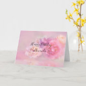  roze en witte anjers Fotodag Kaart (Gele Bloem)