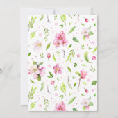 Roze en witte appelbloesem op Twig Wedding Kaart (Achterkant)