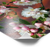 Roze en witte appelbloesems Morning Sky 8x10 Foto Afdruk (Hoek)