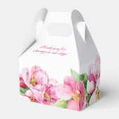 Roze en witte appels bloesems bedankdoosjes (Achterkant)