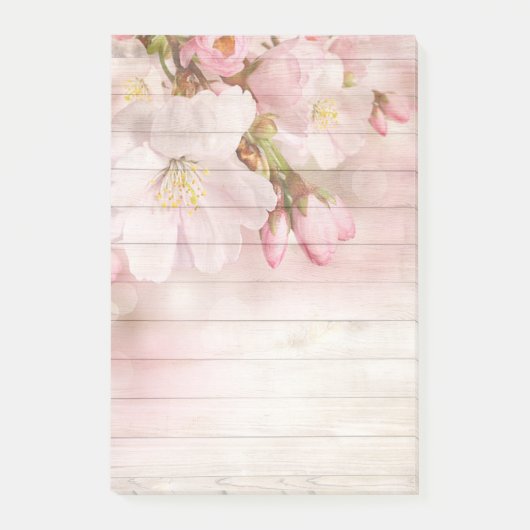 Roze en witte appels bloesems post-it® notes (Voorkant)