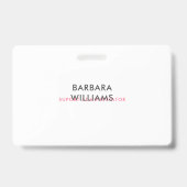 Roze en witte art-deco geometrische patroon badge (Achterkant)