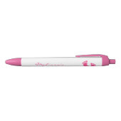 Roze en witte Baby Aangepast Baby shower Zwarte Inkt Pen (Bovenkant)
