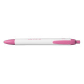 Roze en witte Baby Aangepast Baby shower Zwarte Inkt Pen (Achterkant)