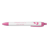 Roze en witte Baby Aangepast Baby shower Zwarte Inkt Pen (Bodem)