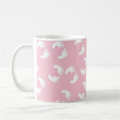Roze en witte Baby - Afdrukken van Baby shower Koffiemok (Links)