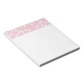 Roze en witte Baby - Afdrukken van Baby shower Notitieblok (Schuin)