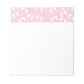 Roze en witte Baby - Afdrukken van Baby shower Notitieblok (Voorkant)