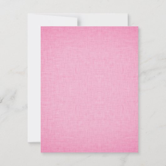 Roze en witte Baby Blokken Uitnodiging van Meisjes (Achterkant)