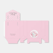Roze en witte Baby Elephant Party Favor Box Bedankdoosjes (Uitgevouwen)