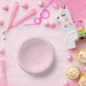 Roze en witte Baby Geografisch Papieren Kommen (Feest)