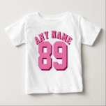 Roze en witte Baby | Sport Jersey<br><div class="desc">Roze & Witte Baby | Sport Jersey Design · Baby T-shirt</div>