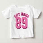 Roze en witte Baby | Sport Jersey<br><div class="desc">Roze & Witte Baby | Sport Jersey Design · Baby T-shirt</div>