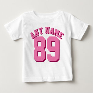 Roze en witte Baby   Sport Jersey