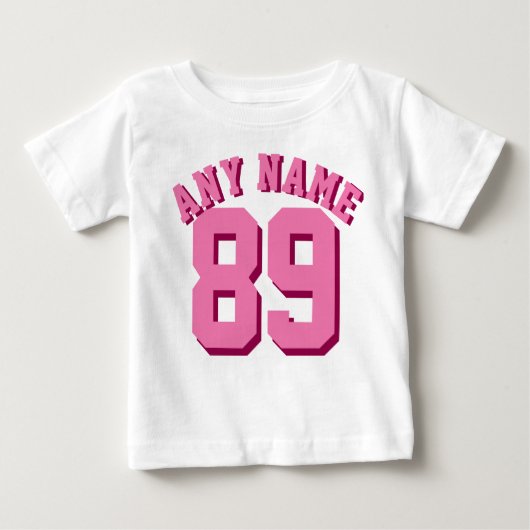 Roze en witte Baby | Sport Jersey (Voorkant)