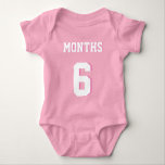 Roze en witte Baby | Sport Jersey Design Romper<br><div class="desc">Roze en witte Baby | Sport Jersey Design ・ Baby Bodysuit</div>