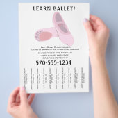 Roze en Witte Ballet Dans Scheur Strips Flyer (Hand)