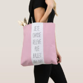 Roze en witte ballet de hele dag tote bag (Dichtbij)