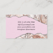 Roze en witte ballonnen Modern Visitekaartje (Achterkant)