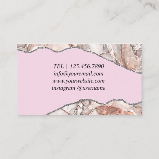 Roze en witte ballonnen Modern Visitekaartje (Achterkant)