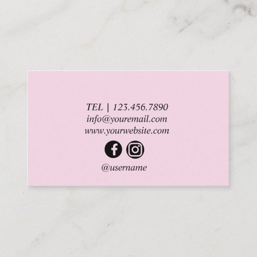 Roze en witte ballonnen Modern Visitekaartje (Achterkant)