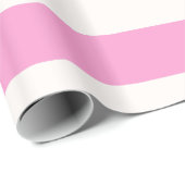 Roze en witte band patroon cadeaupapier (Rol Hoek)