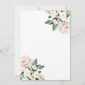 Roze en witte baptisme İnvitation Kaart (Achterkant)