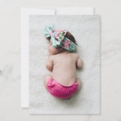 Roze en witte baptisme uitnodiging met foto's (Achterkant)