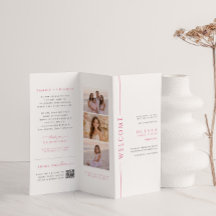 Roze en Witte Bat Mitzvah-drievoudig programma