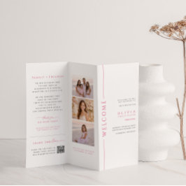 Roze en Witte Bat Mitzvah-drievoudig programma