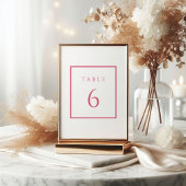 Roze en witte Bat Mitzvah tafel nummers Kaart