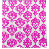 Roze en witte beelden van Chic Modern Elegant Patr Douchegordijn (Voorkant)