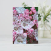 Roze en witte bergLaurel Flowers Kaart (Staand voorkant)