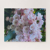 Roze en witte bergLaurel Flowers Legpuzzel (Horizontaal)