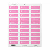 Roze en witte bewustwording etiket (Full Sheet)