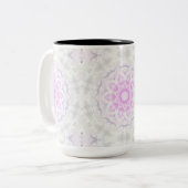 Roze en witte bloedcellen Kaleidoscoop Harten Mok (Voorkant links)