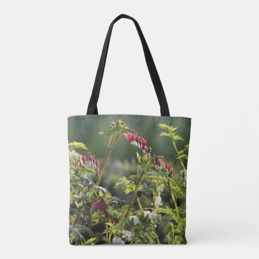 Roze en witte bloedingen tote bag (Achterkant)