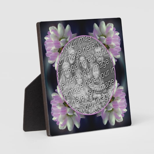 Roze en witte bloem Creëer Uw eigen foto Fotoplaat (Voorkant)