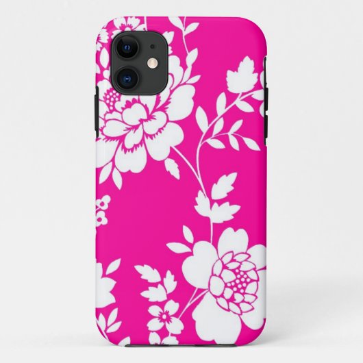 Roze en witte bloem design iPhone 5 hoesje (Achterkant)