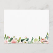 Roze en Witte Bloem Huwelijksadvies Kaarten (Achterkant)