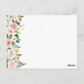 Roze en Witte Bloem Huwelijksadvies Kaarten (Achterkant)