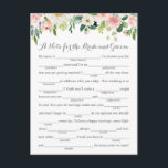 Roze en Witte Bloem Huwelijksadvies Kaarten<br><div class="desc">Our pink and white flower fill-in-the-blank advice cards are a fun activity to have a wedding reception or bridal shower. You can change the heading wording if you would like by using Zazzle's "Personalize this template" tool. Be sure to check out our large selection of coordinating items by browsing the...</div>
