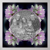 Roze en witte bloem Lijst Creëer Uw eigen foto Poster (Voorkant)